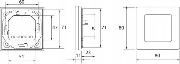 ΘΕΡΜΟΣΤΑΤΗΣ ICON PROG 230V PODT. 80X80
