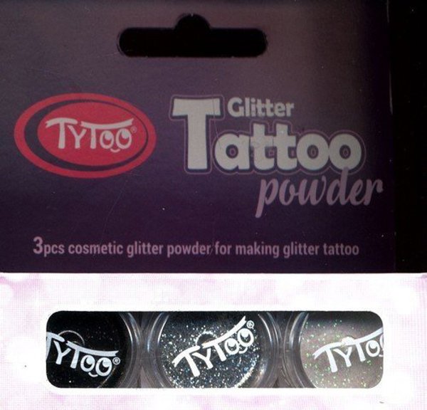 Dante Σετ Glitter Τατουάζ Tytoo, 3 Χρώματα (Μαύρο, Γκρι, Λευκό) για Παιδιά από 3 Ετών