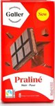 Σοκολάτα υγείας με γέμιση πραλίνας Galler Noir Praline, 180 g