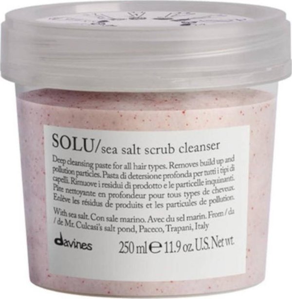DAVINES_Essential Haircare Solu Sea Salt Scrub Cleanser καθαρισμός με θαλασσινό αλάτι πάστα απολέπισης μαλλιών 250ml 11244401 8004608276944