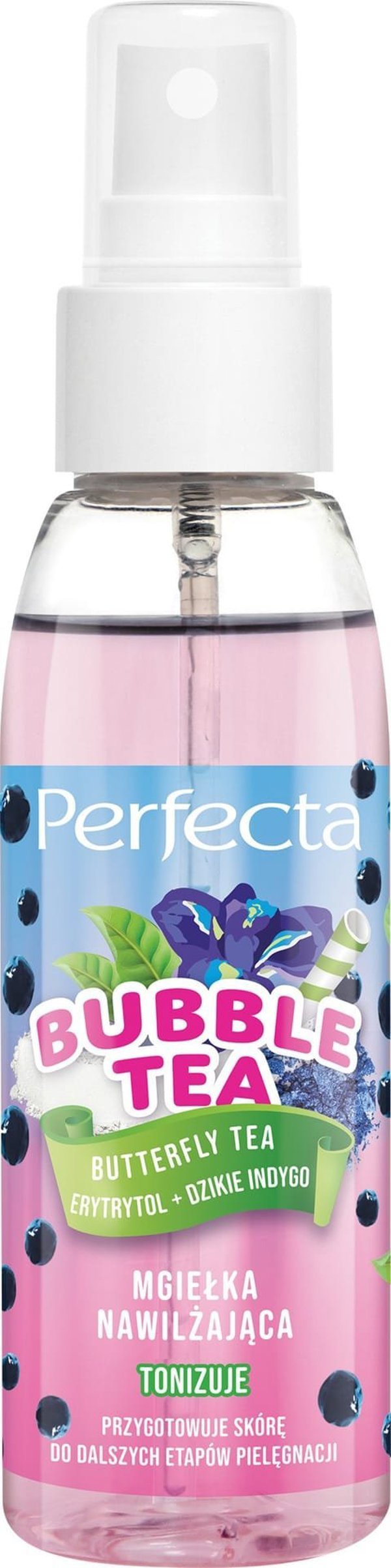 DAX PERFECTA Bubble Tea Ενυδατική και τονωτική ομίχλη Butterfly Tea, Ερυθριτόλη + Άγριο Ίντιγκο 100 ml
