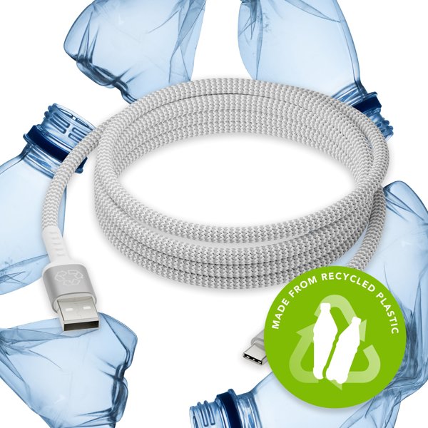 dbramante1928 Καλώδιο USB-A σε USB-C 2.5m, Fast Charging, Λευκό