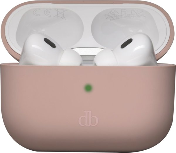 dbramante1928 Costa Rica - Tasche fur kabellose Ohrhorer - Silikon, recycelter Kunststoff - rosa sandfarben - fur Apple AirPods Pro (2. Generation)