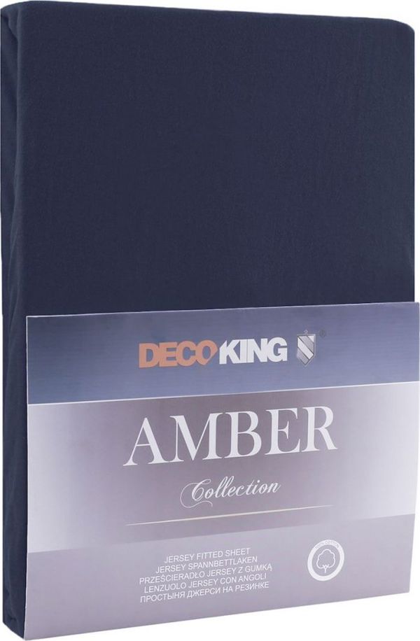 Decoking Βαμβακερό Σεντόνι Amber Navyblue 120-140x200+30