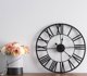 Deco4Home Μεταλλικό επιτοίχιο ρολόι 47cm μαύρο Deco4Home