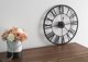 Deco4Home Μεταλλικό επιτοίχιο ρολόι 47cm μαύρο Deco4Home