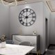 Deco4Home Μεταλλικό επιτοίχιο ρολόι 47cm μαύρο Deco4Home