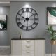 Deco4Home Μεταλλικό επιτοίχιο ρολόι 47cm μαύρο Deco4Home