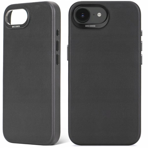 Decoded Leather Backcover iPhone 16e Black