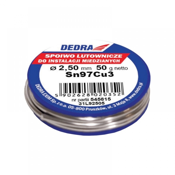 Dedra Κολλητικό κράμα 2,5mm Sn97Cu3 50g (31L92505)