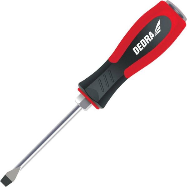 Dedra Κατσαβίδι Για Χτυπήματα 5x75mm Επίπεδο, Ατσάλι CrV, Μαγνητικό Άκρο (06A060)