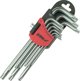 Dedra Σετ Μακριά Κλειδιά Torx T10-T50, 9 Τεμάχια, Από Χάλυβα CRV