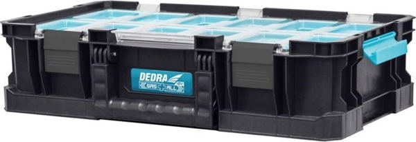 Dedra N0303 Εργαλειοθήκη - Organizer Plus με Σύστημα SAS, Πολυανθρακικό Κάλυμμα και 12 Θήκες