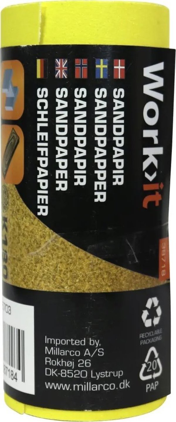 Γυαλόχαρτο Dedra Work>it® K180 11,5×500 εκ. 1 ρολό