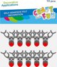 Χριστουγεννιάτικη διακόσμηση Craft with Fun ΔΙΑΚΟΣΜΗΤΙΚΟ ΧΡΙΣΤΟΥΓΕΝΝΩΝ ΤΣΟΧΑ ΤΑΡΑΝΔΟΣ ΣΕΤ 10ΤΜΧ CF PBH12/144