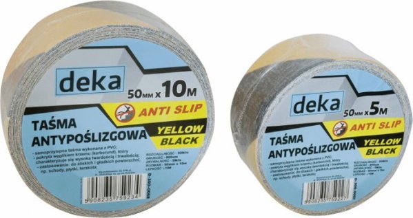 Ταινία αντιολισθητική Deka ANTI SLIP YELLOW-B 50MM*5M μαύρη/κίτρινη