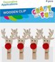 Χριστουγεννιάτικη διακόσμηση Craft with Fun OZDOBA BN KLAMERKI RENIFER 4SZT CF PBH 12/144