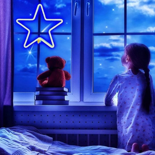 Διακόσμηση Χριστουγέννων Forever Light Neon LED CHRISTMAS ΑΣΤΕΡΙ ζεστό λευκό Bat + USB FLNE22 Forever Light