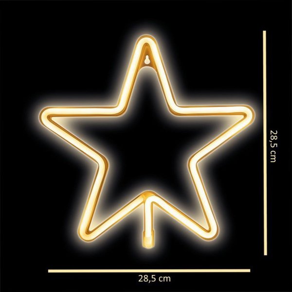Διακόσμηση Χριστουγέννων Forever Light Neon LED CHRISTMAS ΑΣΤΕΡΙ ζεστό λευκό Bat + USB FLNE22 Forever Light