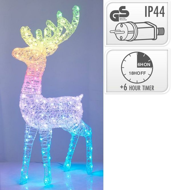 DEKORACJA RENIFER 120 CM 165 LED