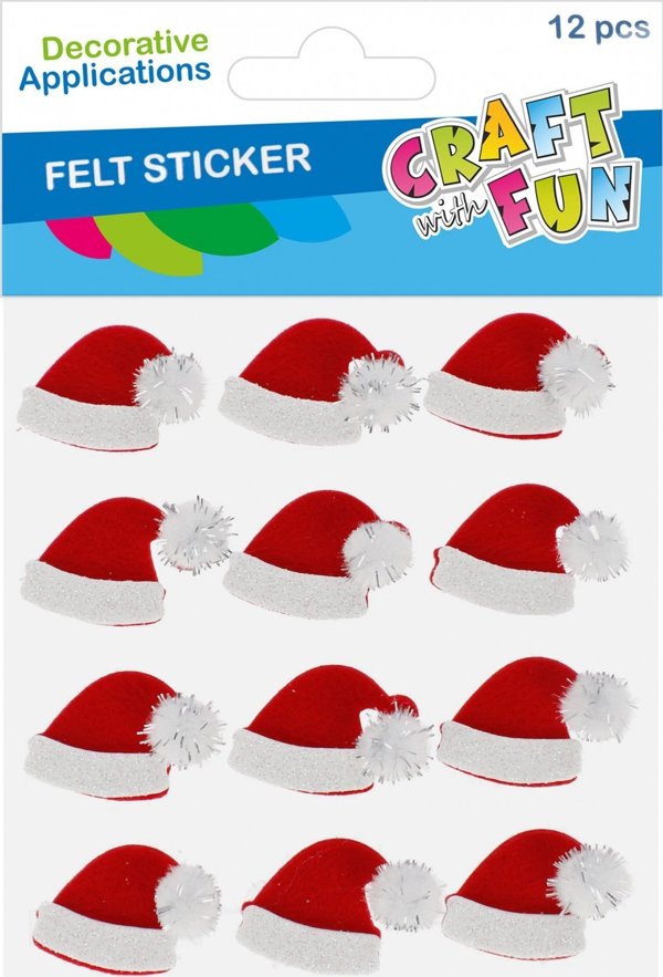 Χριστουγεννιάτικη διακόσμηση Craft with Fun ΔΙΑΚΟΣΜΗΤΙΚΟ ΧΡΙΣΤΟΥΓΕΝΝΩΝ ΤΣΟΧΙΝΑ ΣΚΟΥΦΑΚΙΑ ΣΕΤ 12ΤΜΧ CF 12/144