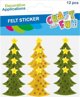 Craft with Fun Χριστουγεννιάτικα Στολίδια από Τσόχα σε Σχήμα Χριστουγεννιάτικου Δέντρου, 12 Τεμάχια σε 2 Χρώματα