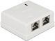 Πρίζα Τοίχου Modular Delock 2 Θέσεων Cat.6 (86269)