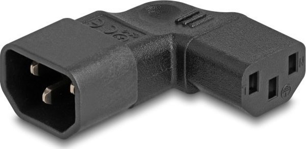 Delock 80474 Αντάπτορας Τροφοδοσίας IEC C14 σε IEC C13, Μαύρο