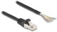 Delock - Καλώδιο δικτύου - RJ-50 (M) σε χωρίς βύσμα - 25 cm - S/FTP - διαμορφωμένο, χωρίς άγκιστρο - Μαύρο