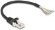 Delock - Καλώδιο δικτύου - RJ-50 (M) σε χωρίς βύσμα - 25 cm - S/FTP - διαμορφωμένο, χωρίς άγκιστρο - Μαύρο