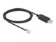 Delock Καλώδιο προσαρμογέα USB Type-A σε Serial RS-232 RJ12 με προστασία ESD Leadshine 2 m, RJ-12, USB 2.0 Type-A, 2 m, Μαύρο