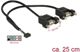 Delock USB εξωτερικό - USB εσωτερικό, 0.25m, Μαύρο (84832)