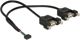 Delock USB εξωτερικό - USB εσωτερικό, 0.25m, Μαύρο (84832)