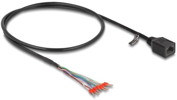 Delock Καλώδιο RJ45 Θηλυκό σε Θηλυκό για Καλωδιακές Θηλές Cat.5e, 50cm, Μαύρο