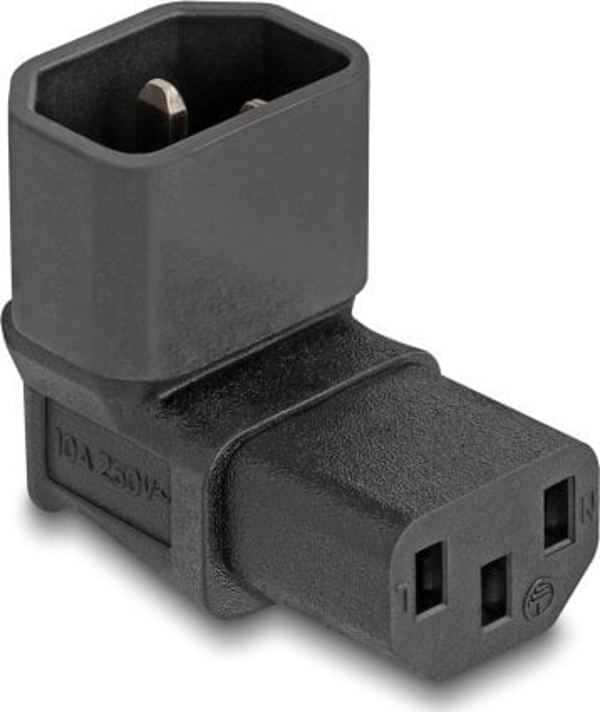 Delock 80472 Αντάπτορας IEC C14 σε IEC C13 Μαύρο