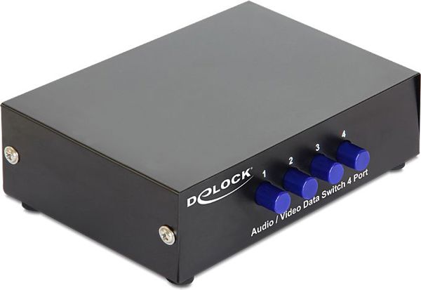 Delock RCA 1x4/4x1, μαύρο - 87637