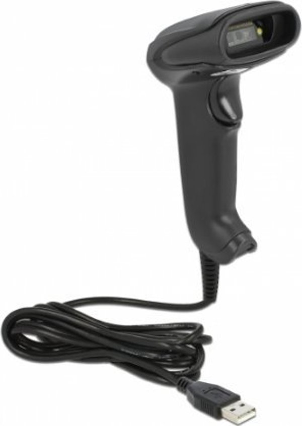 Delock 90557 USB Σαρωτής Γραμμωτού Κώδικα 1D/2D, Ενσύρματο, Μαύρο, 1.5m