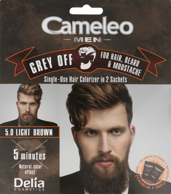 Delia Cosmetics Cameleo Men Κρέμα για μαλλιά, γένια και μουστάκι αρ. 5.0 Ανοιχτό Καφέ