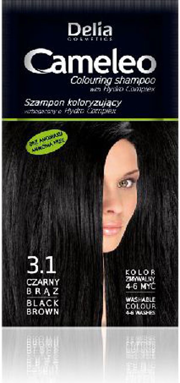 Delia Cosmetics Cameleo Σαμπουάν βαφής 3.1 μαύρο καφέ
