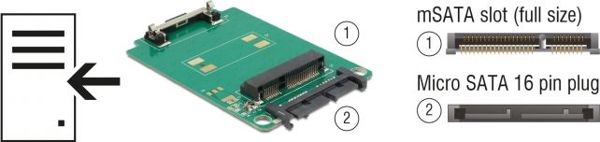 Μετατροπέας Delock Micro SATA - mSATA (62520)