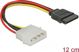 Delock Molex - SATA, 0.12m, Πολύχρωμο (60100)