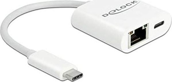 Προσαρμογέας Delock DeLOCK USB-C> Gigabit LAN + PW - LAN 10/100/1000 Mbps με Παροχή Ισχύος (65402) - RDUA9P59