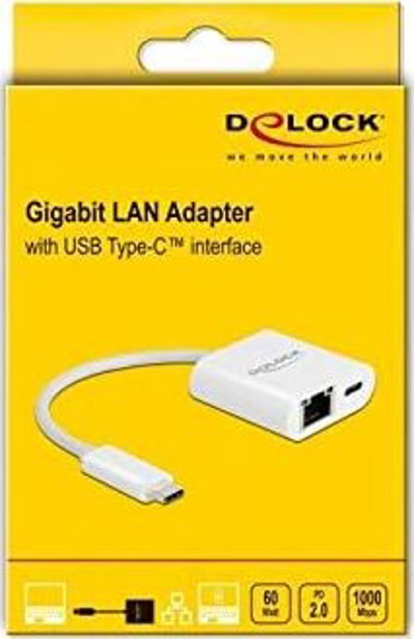 Προσαρμογέας Delock DeLOCK USB-C> Gigabit LAN + PW - LAN 10/100/1000 Mbps με Παροχή Ισχύος (65402) - RDUA9P59