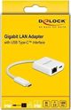 Προσαρμογέας Delock DeLOCK USB-C> Gigabit LAN + PW - LAN 10/100/1000 Mbps με Παροχή Ισχύος (65402) - RDUA9P59