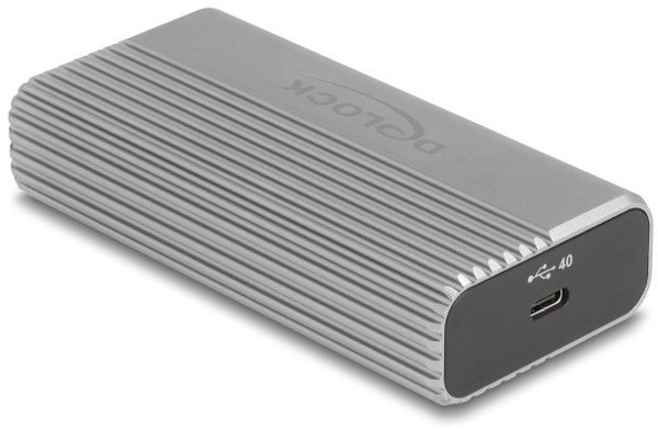 Delock Προσαρμογέας Δικτύου USB-C σε 10GbE RJ45, Ταχύτητα 40 Gbps, Ασημί