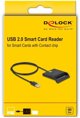 DELOCK USB 2.0 Smartcard Kartenleser f�r Smartcards mit Kontaktchip