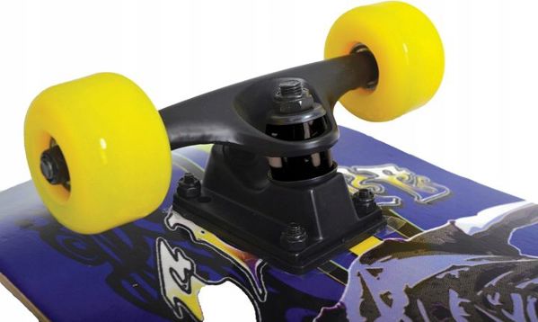 Schildkrot Slider Cool King Skateboard 79x20cm, 9 Στρώσεις Σφενδάμου, Μπλε-Κίτρινο-Μαύρο
