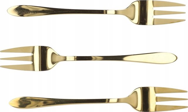 Σετ πιρούνια επιδορπίου Homla STILO Gold, 3 τεμ.