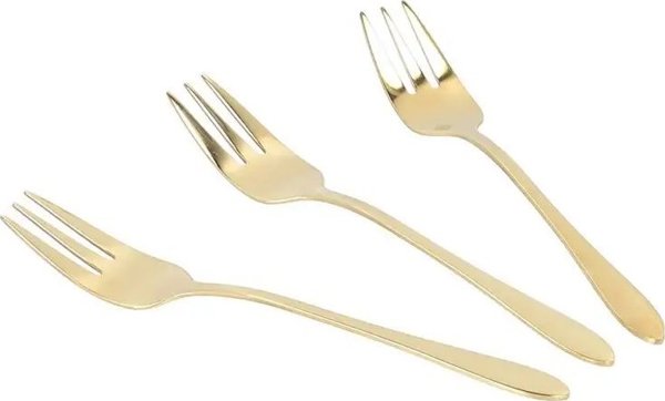 Σετ πιρούνια επιδορπίου Homla STILO Gold, 3 τεμ.