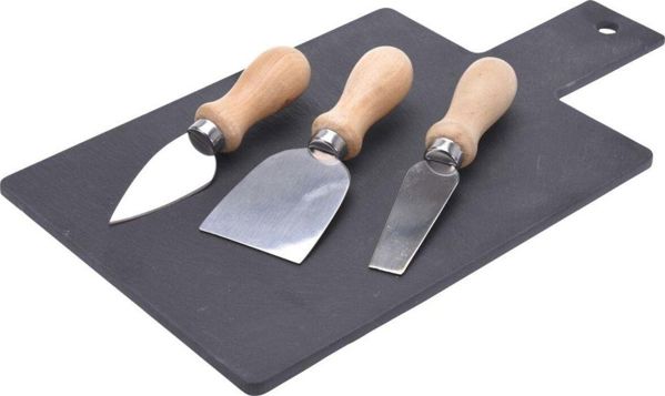 Πέτρινη επιφάνεια κοπής Excellent Houseware με μαχαίρι